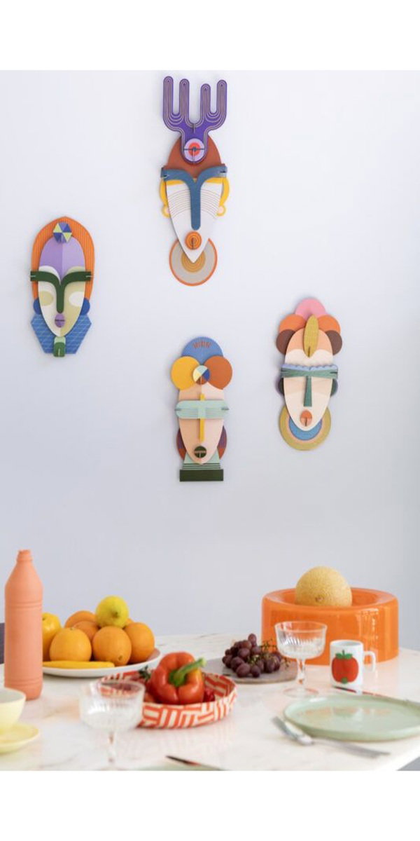 Wanddeko Papier 'Abstraktes Gesicht'