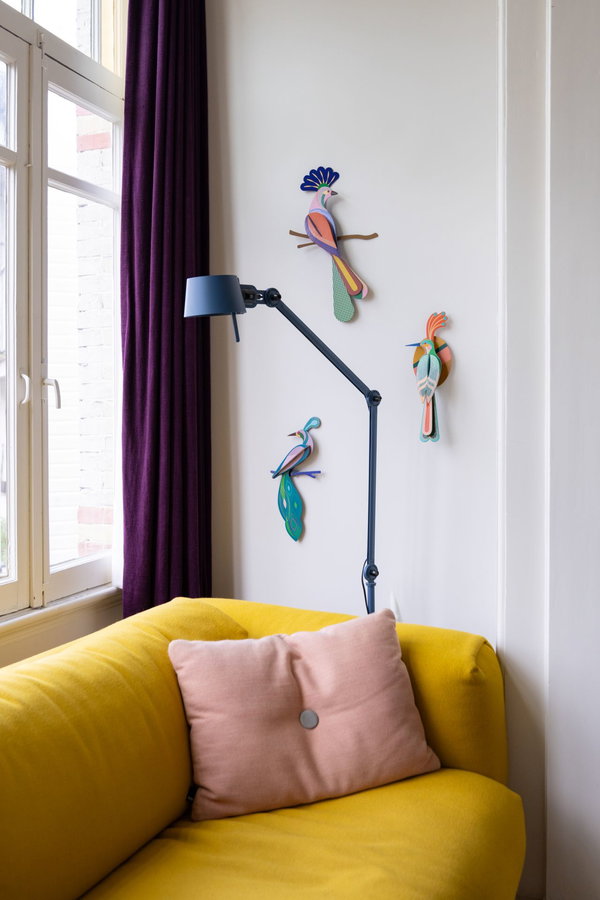 Wanddeko Papier 'Leuchtender Vogel'