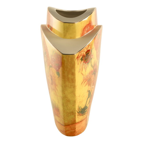 Porzellan Vase 'Golden Sunflower Elegance' von Vincent van Gogh 21x43x36cm