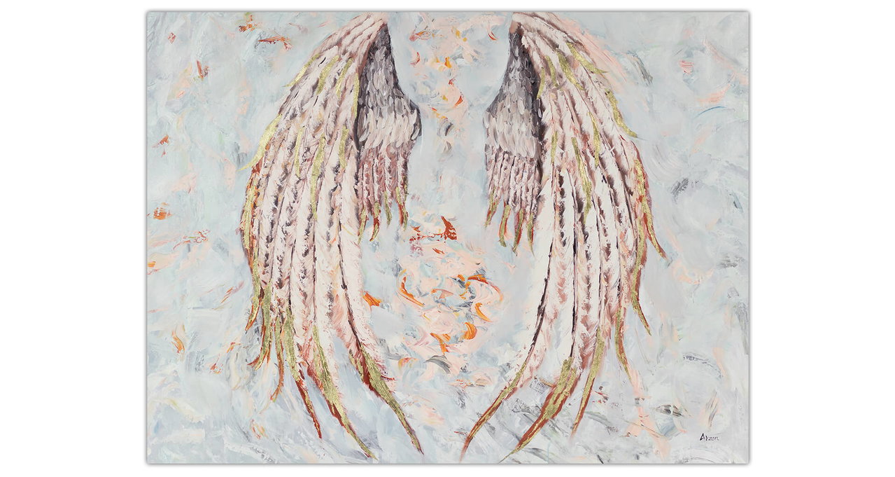 XXL Olieverf schilderijen 'Ode to an Angel' | Handgeschilderd unicum in de ruimte.