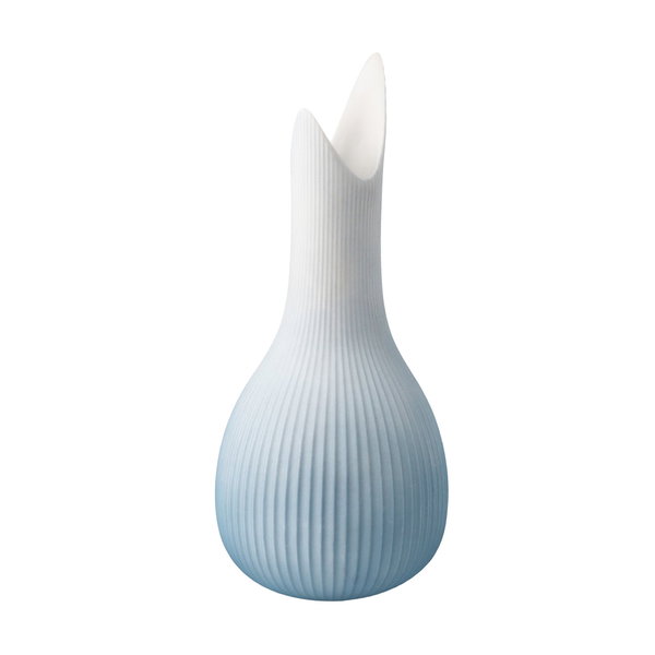 Porzellan Vase 'Azure Crest Raindrop' von Gabriele Strehle 11x25x11cm