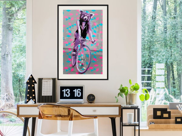 Poster 'Raccoon On The Bike'
