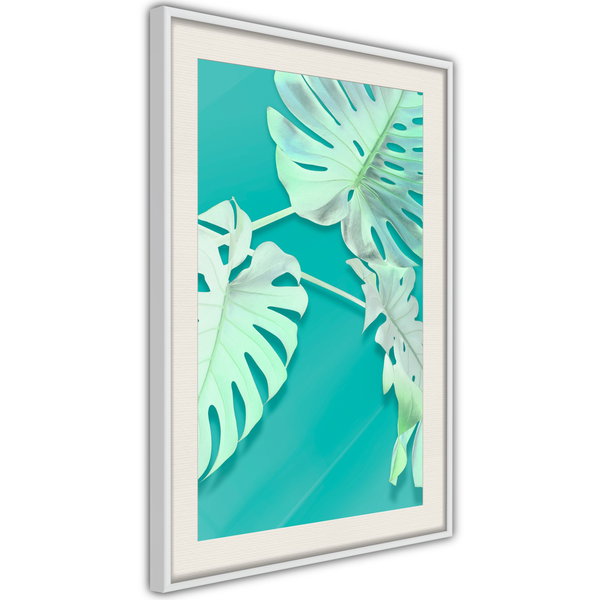 Poster 'Teal Monstera'