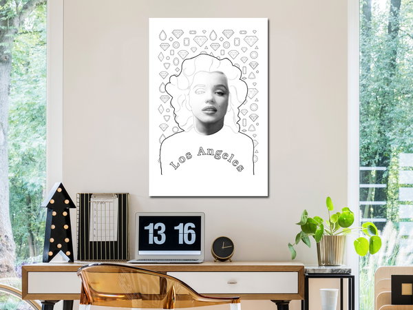 Kunstdruck auf Leinwand 'Marylin Monroe Vertical'
