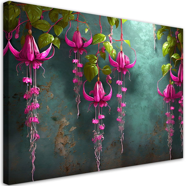 Kunstdruck auf Leinwand 'Hanging Purple Flowers 3'