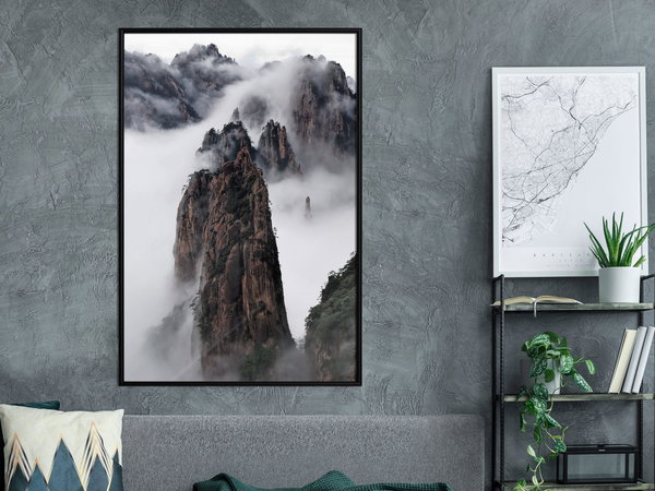 Poster 'Clouds Pierced by Mountain Peaks'