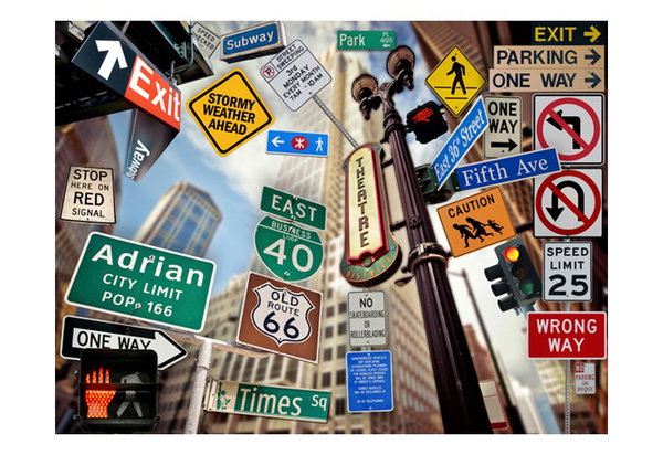 Tapete 'New York signposts'