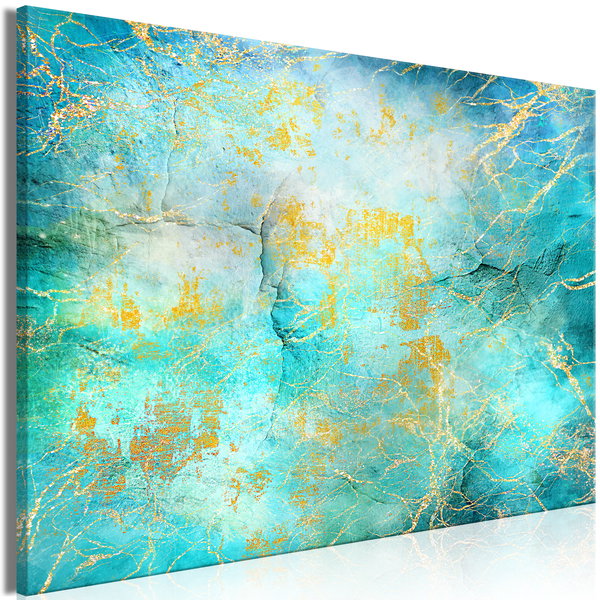 Kunstdruk op canvas 'Emerald Ocean Wide'