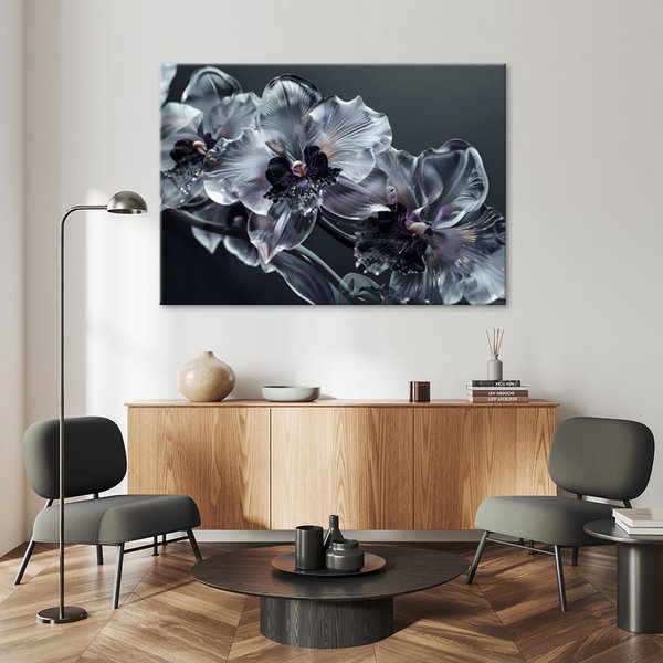 Impression sur toile 'Gray Prism Blossoms'