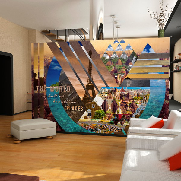 Papier peint 'The world ...'