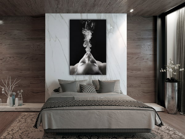 Kunstdruck auf Leinwand 'Smoke Cloud Vertical'