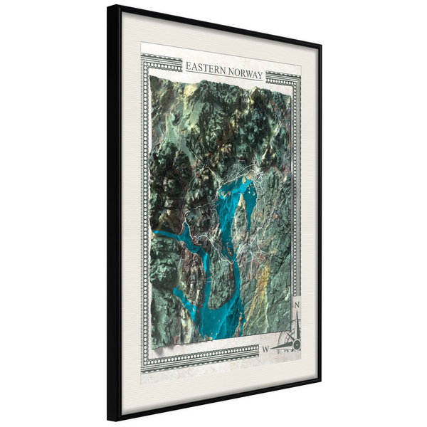 Poster 'Raised Relief Map: Eastern Norway'