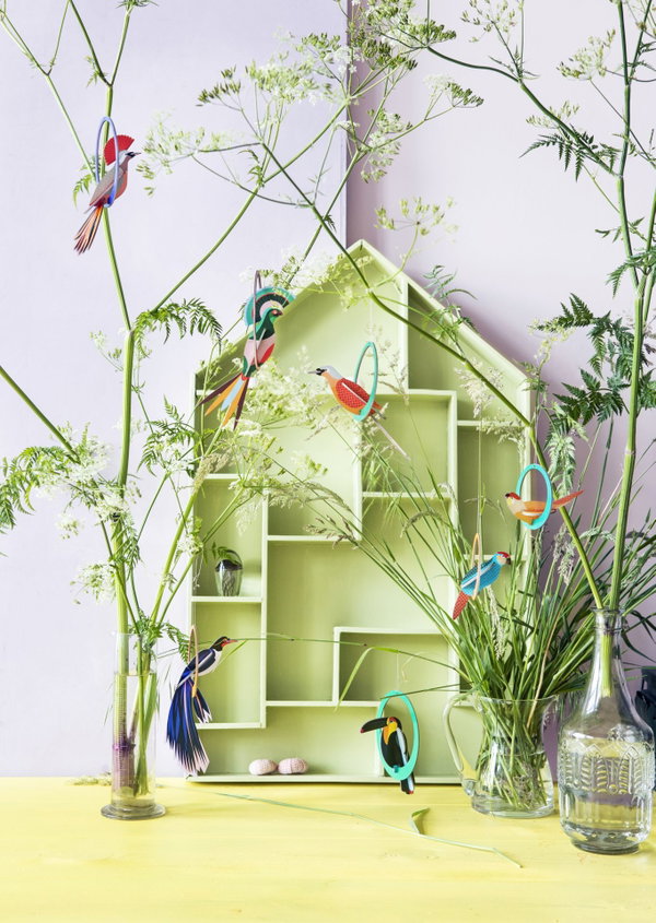 Hanging Decoration 'Green Frame Toucan'