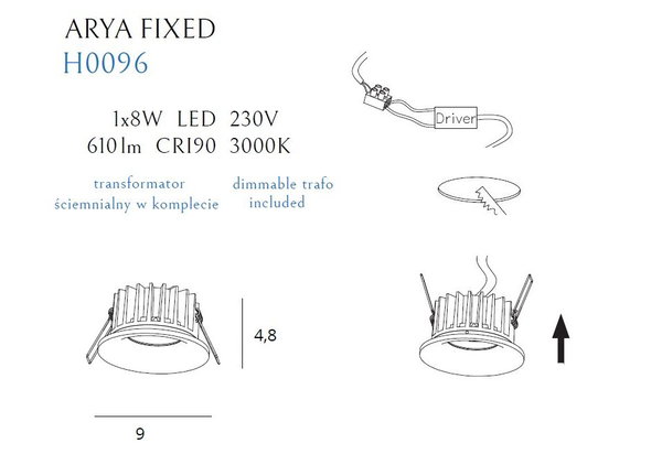 Deckenleuchte 'Arya Fixed'