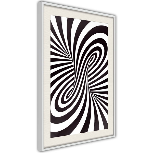 Poster 'Black and White Swirl'