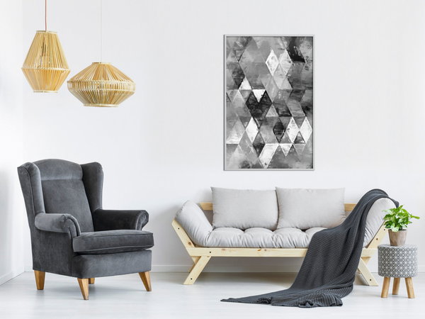 Poster 'Abstract Diamonds'