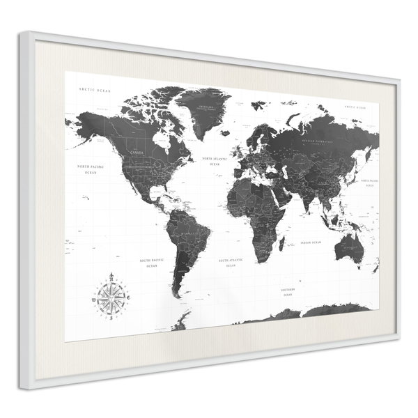 Poster 'Monochrome Map'