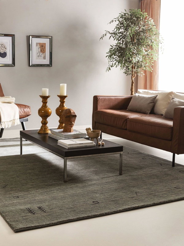Design Wollteppich Jamal Grau