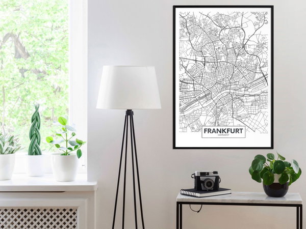 Poster 'City map: Frankfurt'