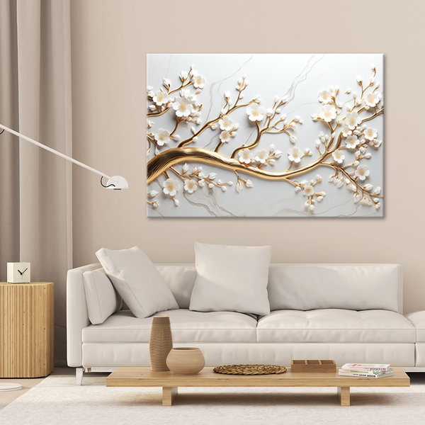 Kunstdruck auf Leinwand 'Golden Branch 1'