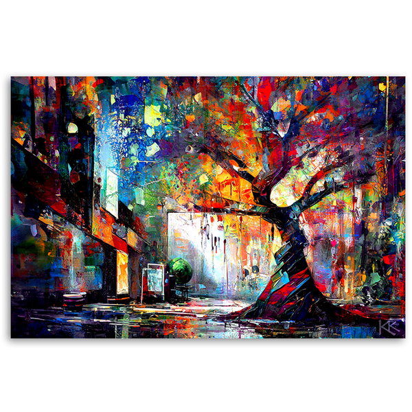 Kunstdruck auf Leinwand 'Urban Kaleidoscope of Life 1'