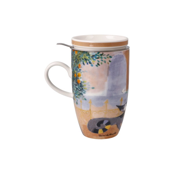 Goebel Teetasse mit Sieb und Deckel 'Tempi felici'