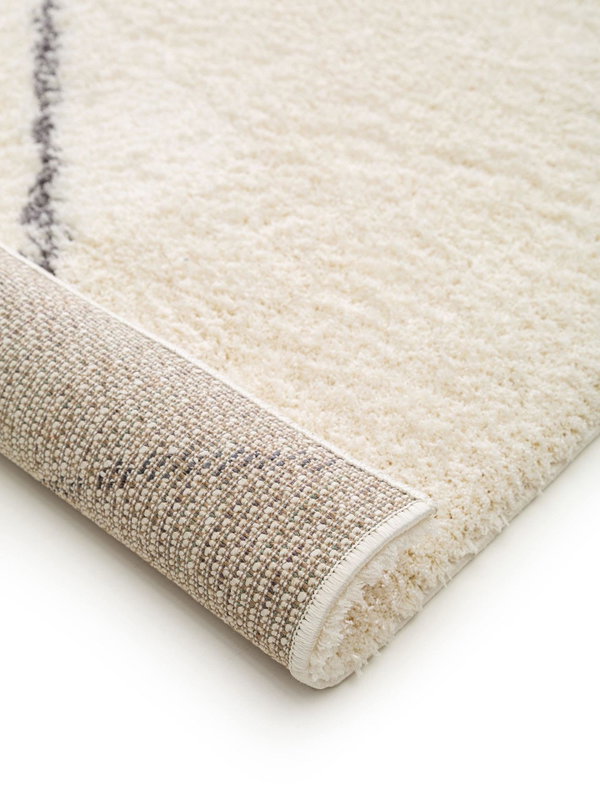 Design Hochflorteppich Benno Beige