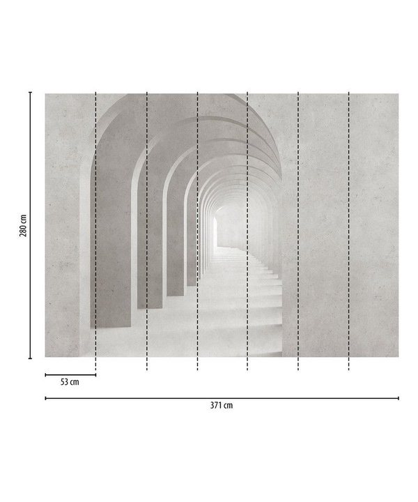 Tapete 'Infinite Arcs' 371x280cm