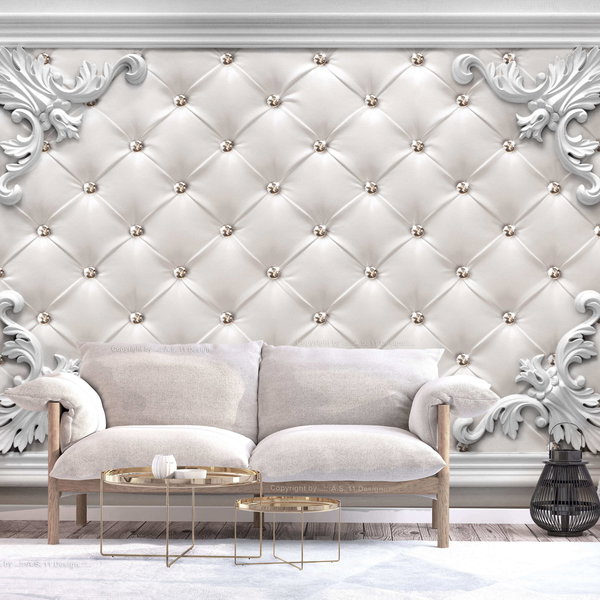 Selbstklebende Tapete 'White Opulence'