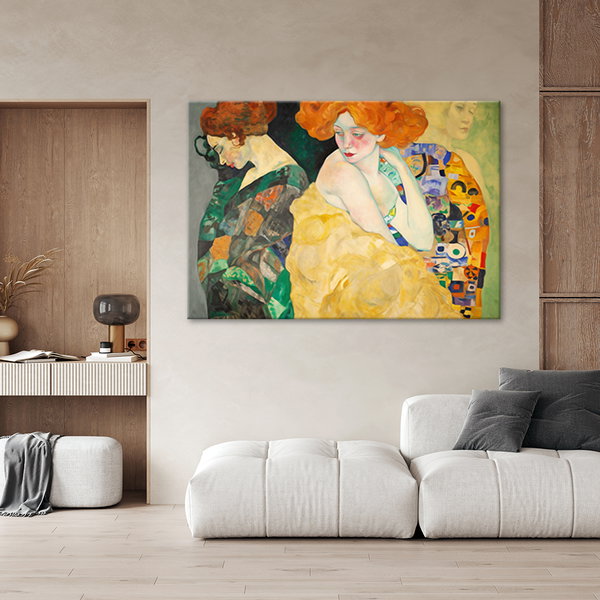 Kunstdruck auf Leinwand 'Klimt - Women Faces 1'