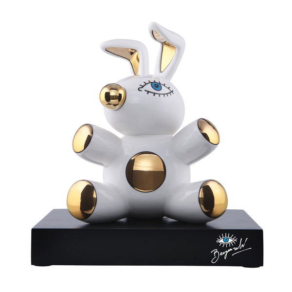Porzellan Figur 'Magic Bunny' von Mauro Bergonzoli 18x29,5x27cm
