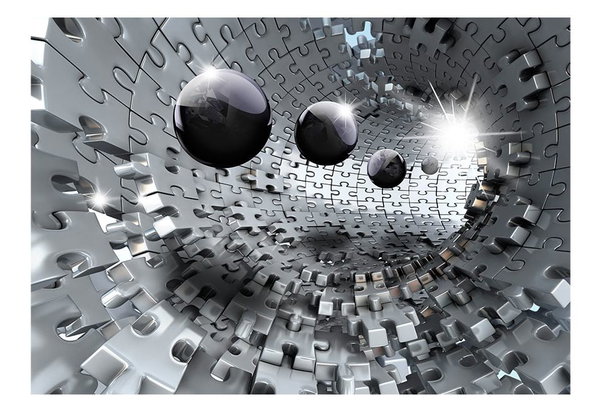 Selbstklebende Tapete 'Puzzle - Tunnel'