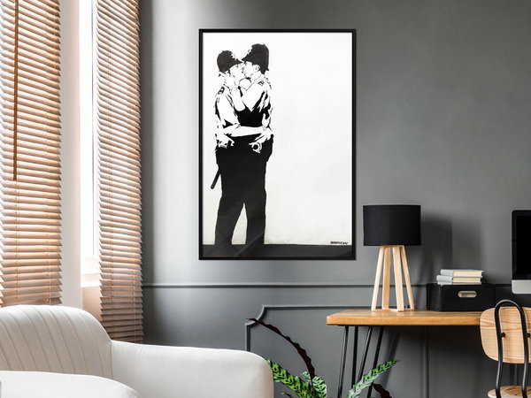 Poster 'Policemen Kissing'