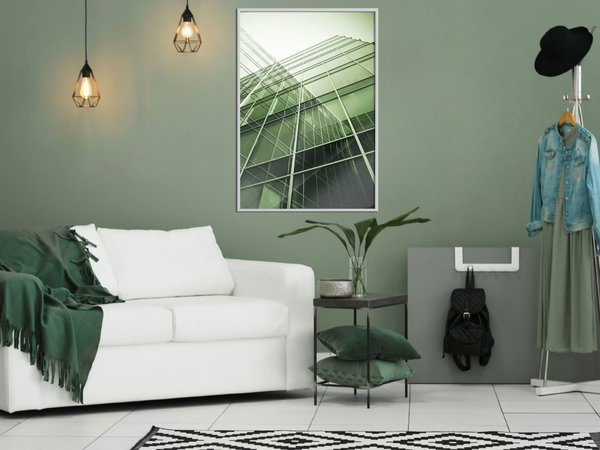 Poster 'Steel and Glass (Green)'