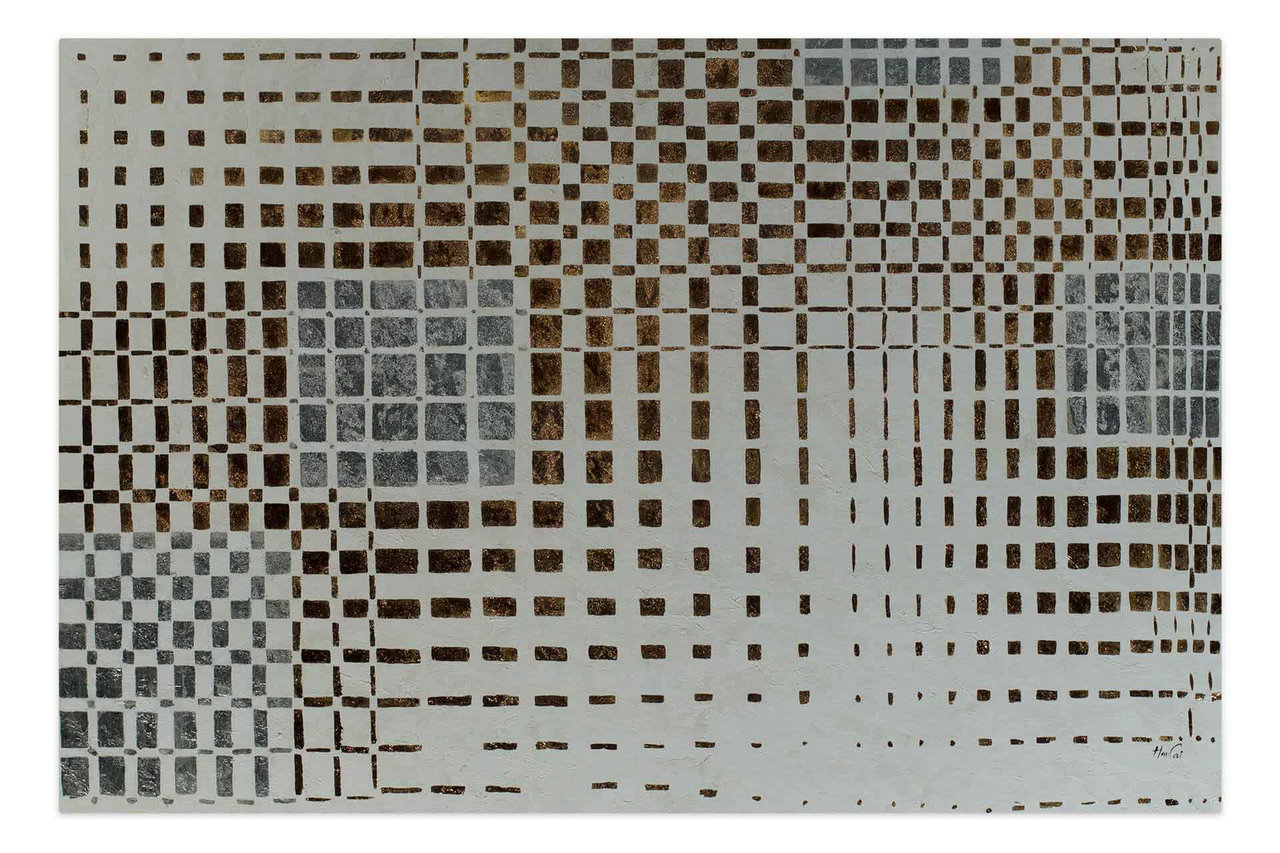 Olieverf schilderijen 'Precious Stones' | Handgeschilderd unicum 180x120cm komt in de ruimte goed tot zijn recht.