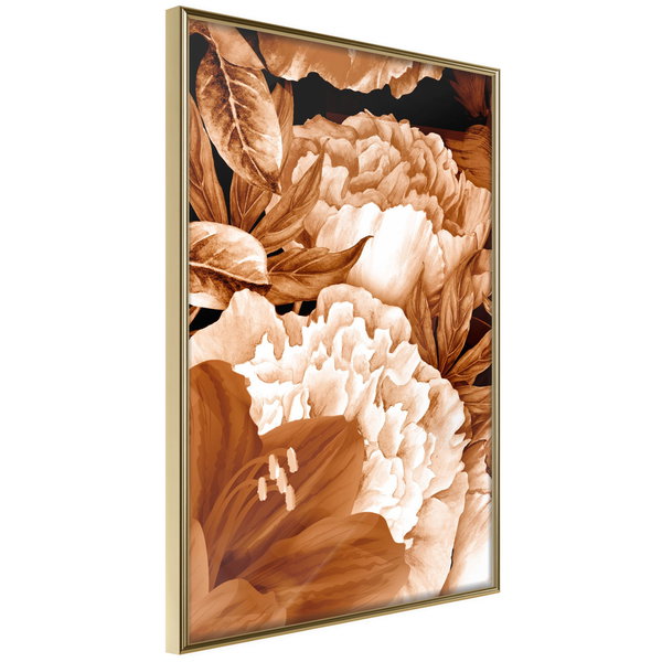 Poster 'Peonies in Sepia'