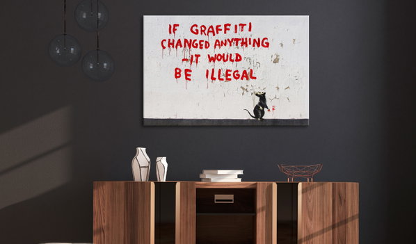 Art print on canvas 'Quotes Graffiti Wide'
