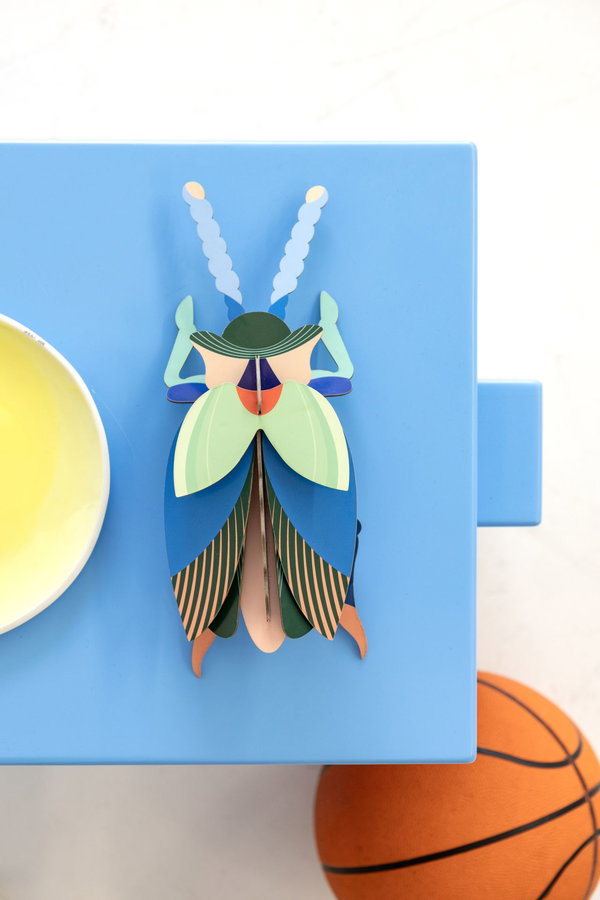 Wanddeko Papier 'Azurflügel-Käfer'