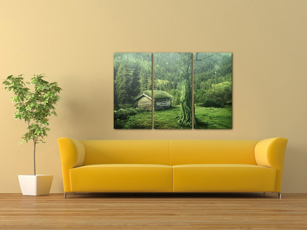 Kunstdruck auf Leinwand 'Wald: Ökosystem'