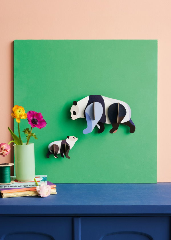 Wanddeko Papier 'Panda Family'