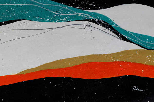 Kleuren in dikke laag aangebracht