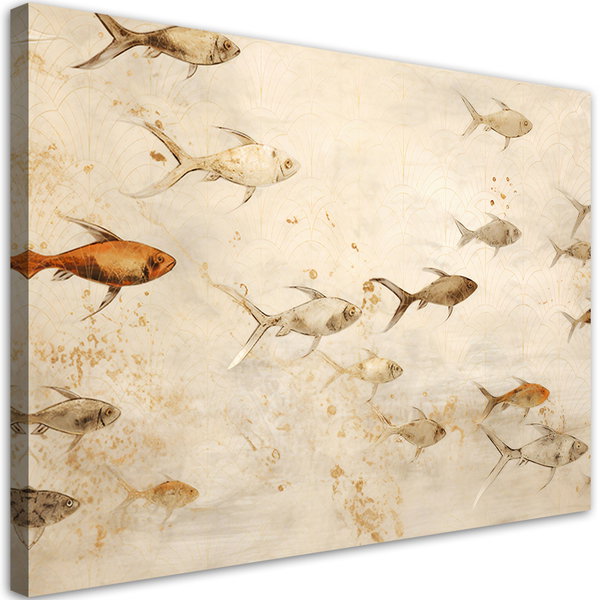 Kunstdruck auf Leinwand 'Fish in Serene Water'