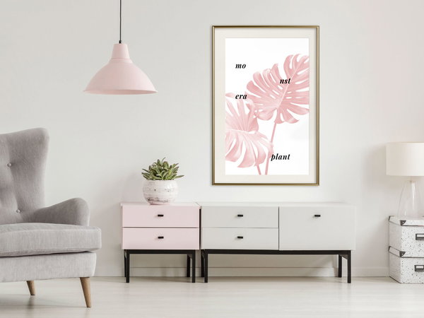Poster 'Pale Pink Monstera'