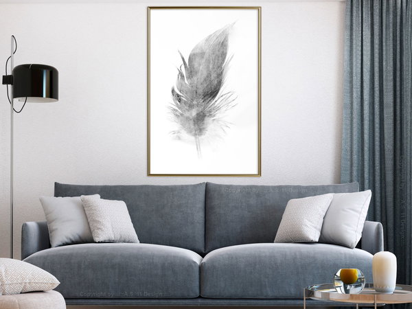 Poster 'Lost Feather (Grey)'