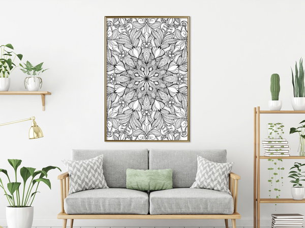 Poster 'Colourless Mandala'