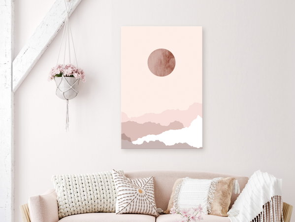 Kunstdruck auf Leinwand 'Pastel Planet Vertical'