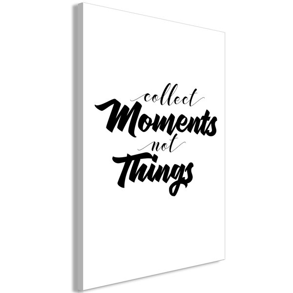 Imprimare de artă pe pânză 'Collect Moments Not Things Vertical'