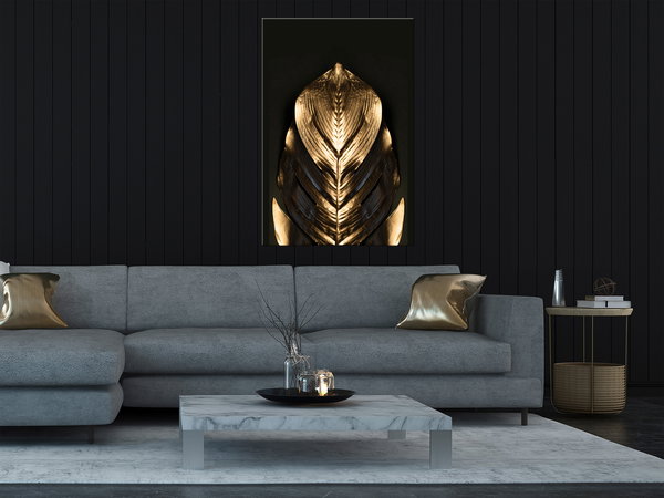 Kunstdruck auf Leinwand 'Pharaoh's Gold Vertical'