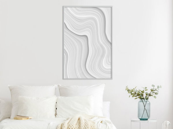Poster 'Snow Contour Lines'