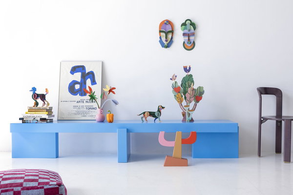 Papierskulptur 'Leuchtender Hund'